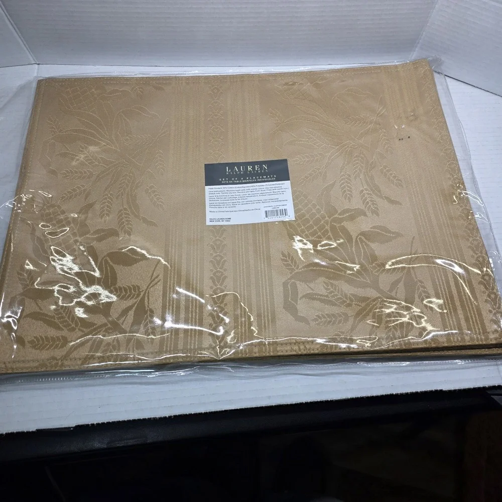 Lauren‎ Ralph Lauren Allerton Damask Camel Placemats (Set of 4)